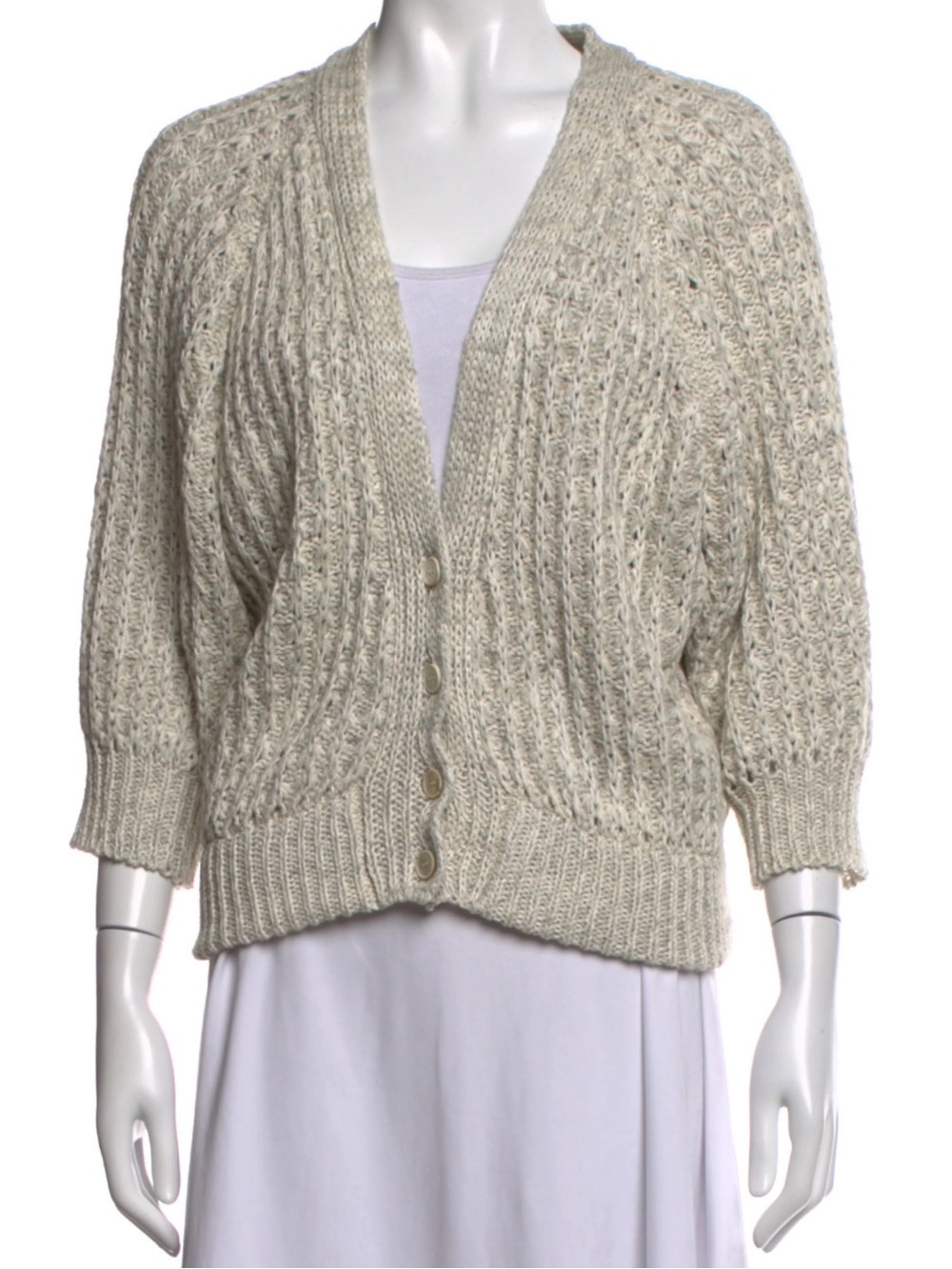 Brock Collection Linen V-Neck Cardigan